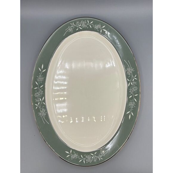 Vintage Syracuse Candelight 14" Oval Serving Platter MCM - Picture 3 of 5